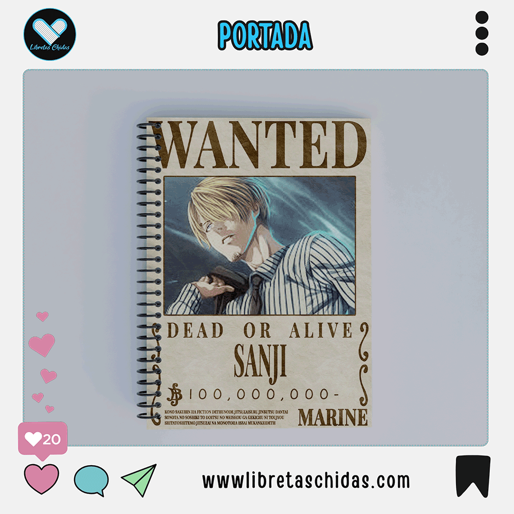 Libreta Sanji One Piece